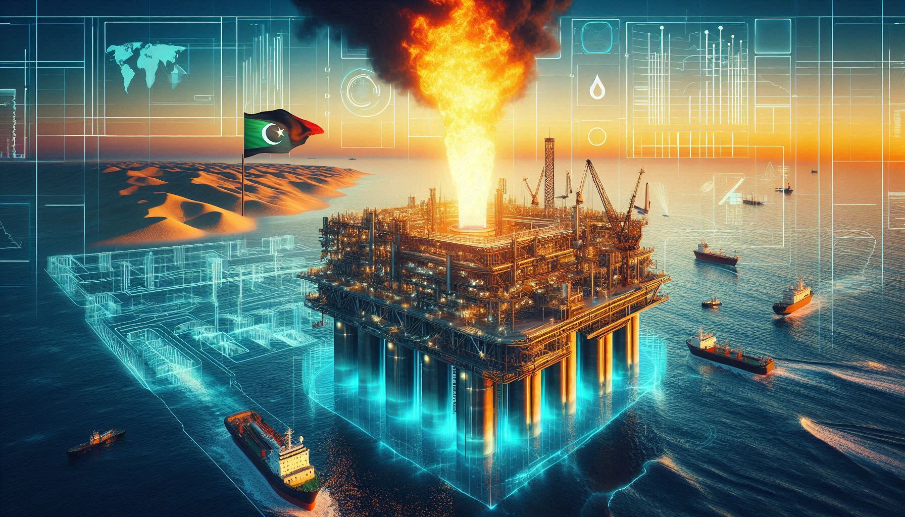 اكتشاف أكبر حقل غاز في المتوسط قبالة سواحل درنة.. هل تنقذ ليبيا من الأزمة الاقتصادية؟